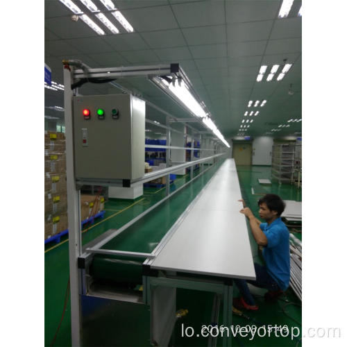 ສາຍເຄເບີ້ນ PVC Belt Conveyor Line with Assembly Workbench